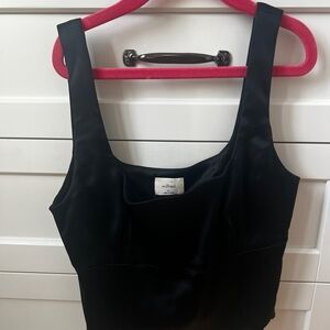 Wilfred Black Satin Corset top